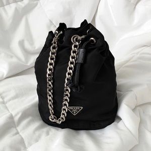 Prada Mini Nylon Bucket Bag